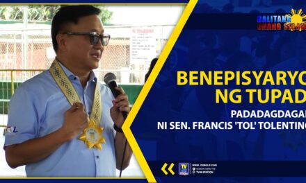 BENEPISYARYO NG TUPAD, PADADAGDAGAN NI SEN. FRANCIS ‘TOL’ TOLENTINO