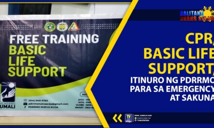 CPR, BASIC LIFE SUPPORT, ITINURO NG PDRRMO PARA SA EMERGENCY AT SAKUNA