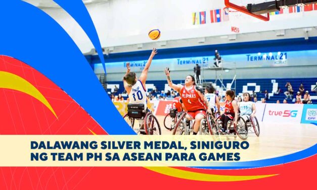 DALAWANG SILVER MEDAL, SINIGURO NG TEAM PH SA ASEAN PARA GAMES