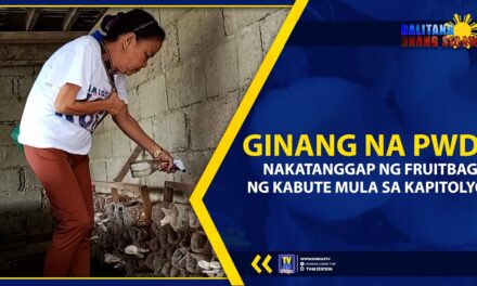 GINANG NA PWD, NAKATANGGAP NG FRUITBAGS NG KABUTE MULA SA KAPITOLYO