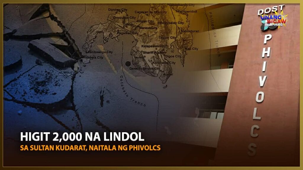 HIGIT 2,000 NA LINDOL SA SULTAN KUDARAT, NAITALA NG PHIVOLCS