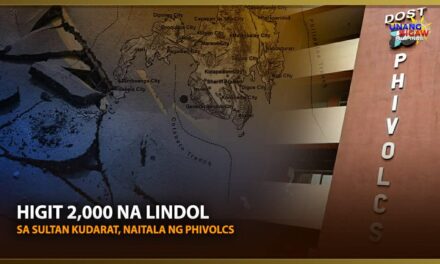 HIGIT 2,000 NA LINDOL SA SULTAN KUDARAT, NAITALA NG PHIVOLCS