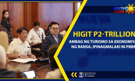 HIGIT P2-TRILLION, AMBAG NG TURISMO SA EKONOMIYA NG BANSA, IPINAGMALAKI NI PBBM