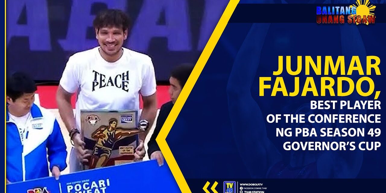 JUNMAR FAJARDO, BEST PLAYER OF THE CONFERENCE NG PBA SEASON 49 GOVERNOR’S CUP