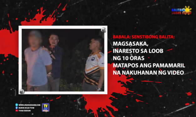 MAGSASAKA, INARESTO SA LOOB NG 10 ORAS MATAPOS ANG PAMAMARIL NA NAKUHANAN NG VIDEO