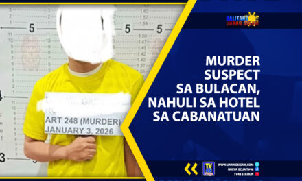 MURDER SUSPECT SA BULACAN, NAHULI SA HOTEL SA CABANATUAN