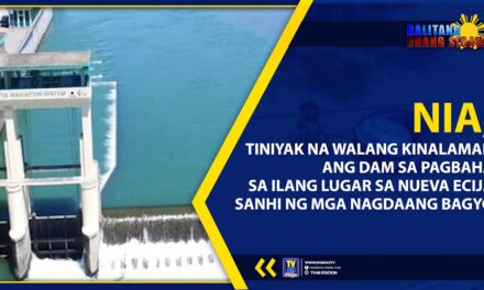 NIA, TINIYAK NA WALANG KINALAMAN ANG DAM SA PAGBAHA SA ILANG LUGAR SA NUEVA ECIJA SANHI NG MGA NAGDAANG BAGYO