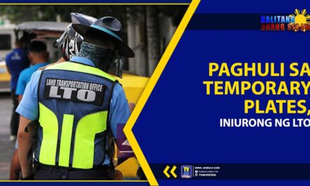 PAGHULI SA TEMPORARY PLATES, INIURONG NG LTO