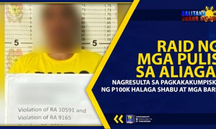 RAID NG MGA PULIS SA ALIAGA, NAGRESULTA SA PAGKAKAKUMPISKA NG P100K HALAGA SHABU AT MGA BARIL