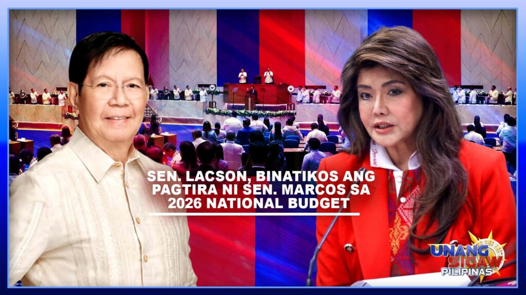 SEN. LACSON, BINATIKOS ANG PAGTIRA NI SEN. MARCOS SA 2026 NATIONAL BUDGET