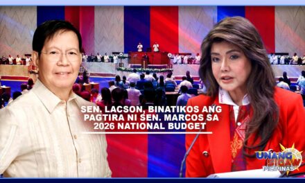 SEN. LACSON, BINATIKOS ANG PAGTIRA NI SEN. MARCOS SA 2026 NATIONAL BUDGET