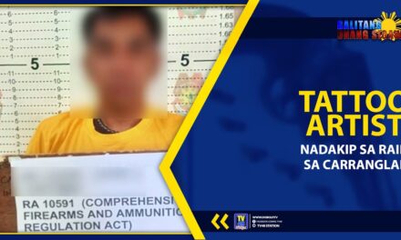 TATTOO ARTIST, NADAKIP SA RAID SA CARRANGLAN