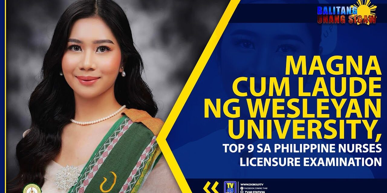TOP NOTCHER SA NURSE’S LICENSURE EXAM, ROSARYO ANG LUCKY CHARM