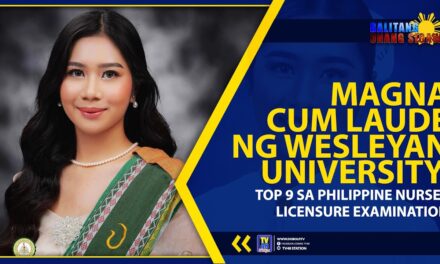 TOP NOTCHER SA NURSE’S LICENSURE EXAM, ROSARYO ANG LUCKY CHARM