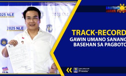 TRACK-RECORD, GAWIN UMANO SANANG BASEHAN SA PAGBOTO