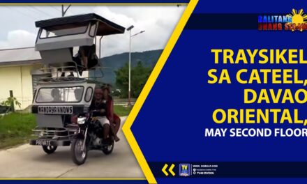 TRAYSIKEL SA CATEEL, DAVAO ORIENTAL, MAY SECOND FLOOR