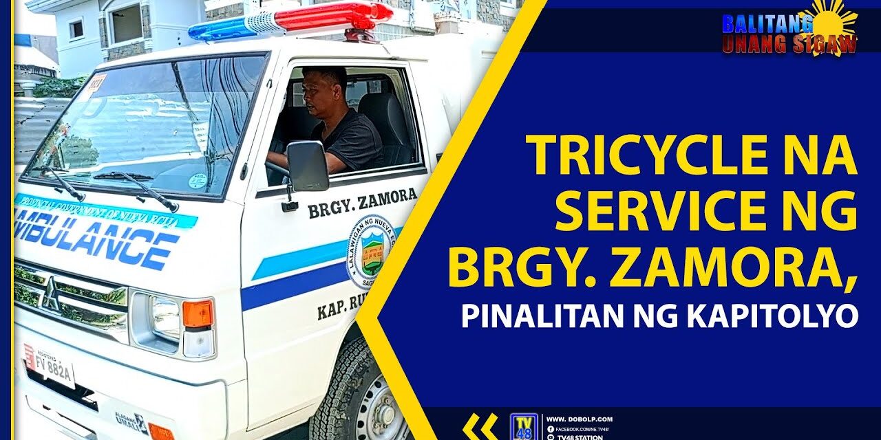TRICYCLE NA SERVICE NG BRGY. ZAMORA, PINALITAN NG KAPITOLYO