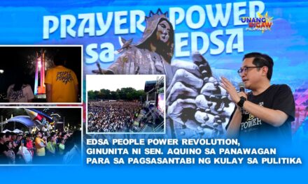 EDSA PEOPLE POWER REVOLUTION, GINUNITA NI SEN. AQUINO SA PANAWAGAN PARA SA PAGSASANTABI NG KULAY SA PULITIKA