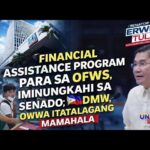 FINANCIAL ASSISTANCE PROGRAM PARA SA OFWS, IMINUNGKAHI SA SENADO; DMW, OWWA ITATALAGANG MAMAHALA