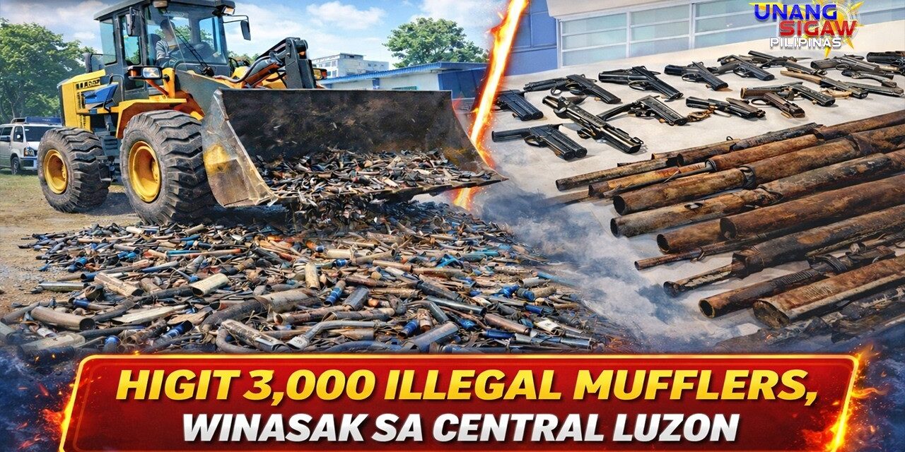 HIGIT 3,000 ILLEGAL MUFFLERS, WINASAK SA CENTRAL LUZON