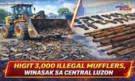 HIGIT 3,000 ILLEGAL MUFFLERS, WINASAK SA CENTRAL LUZON