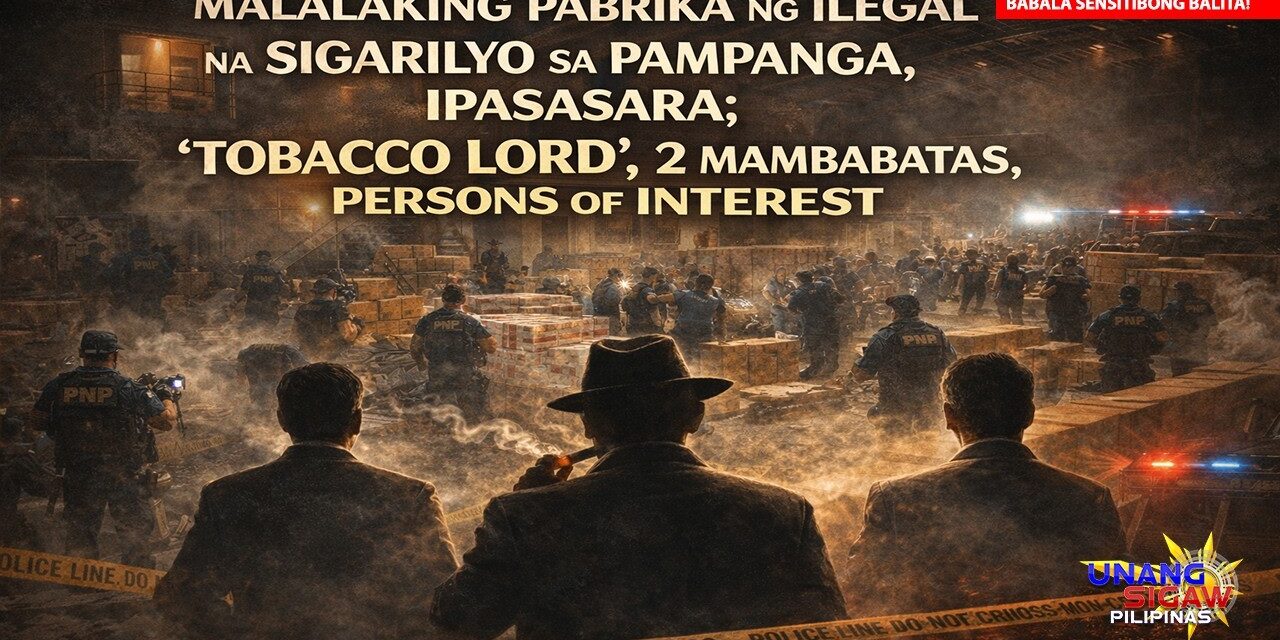 MALALAKING PABRIKA NG ILEGAL NA SIGARILYO SA PAMPANGA, IPASASARA