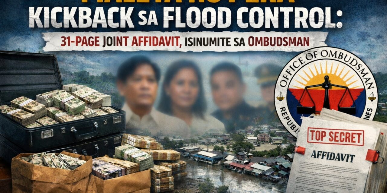 MALETA NG PERA KICKBACK SA FLOOD CONTROL? LAMAN NG 31-PAGE JOINT AFFIDAVITS NG EX-MARINES SA OMBUDSMAN