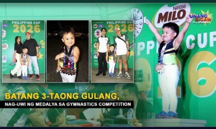 BATANG 3-TAONG GULANG, NAG-UWI NG MEDALYA SA GYMNASTICS COMPETITION