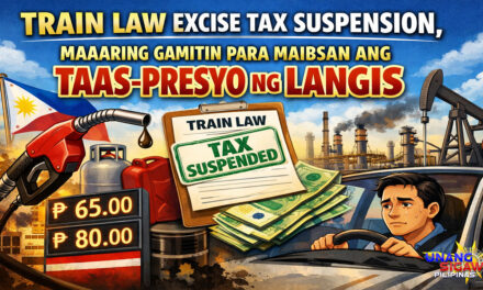 TRAIN LAW EXCISE TAX SUSPENSION, MAAARING GAMITIN PARA MAIBSAN ANG TAAS-PRESYO NG LANGIS