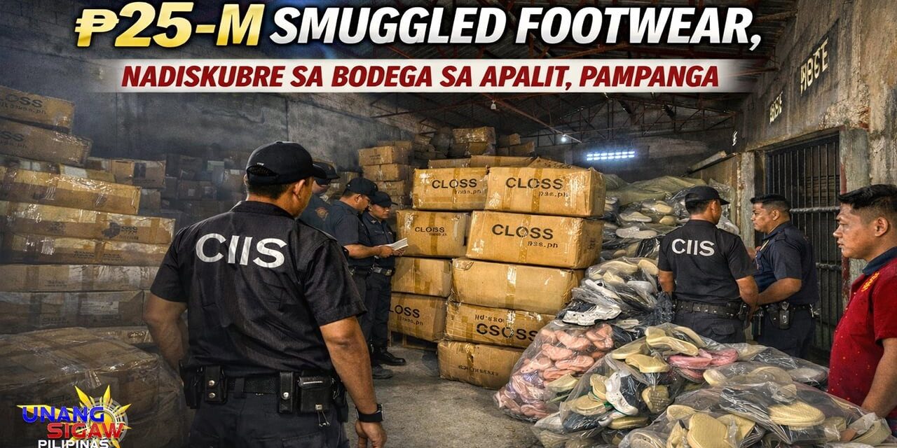 ₱25-M SMUGGLED FOOTWEAR, NADISKUBRE SA BODEGA SA APALIT, PAMPANGA