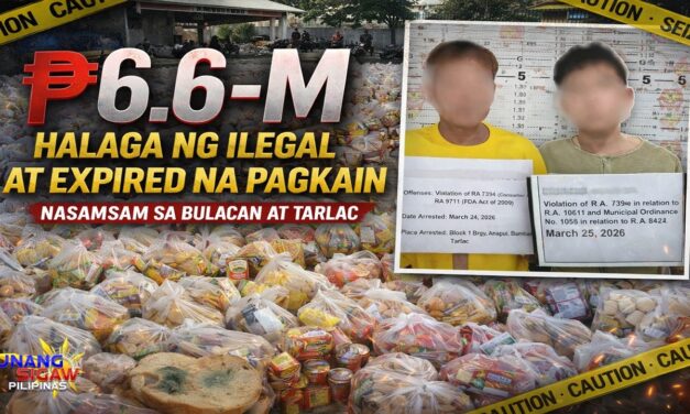 ₱6.6-M Halaga ng Ilegal at Expired na Pagkain Nasamsam sa Bulacan at Tarlac
