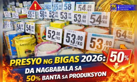 PRESYO NG BIGAS 2026: DA NAGBABALA SA 50% BANTA SA PRODUKSYON
