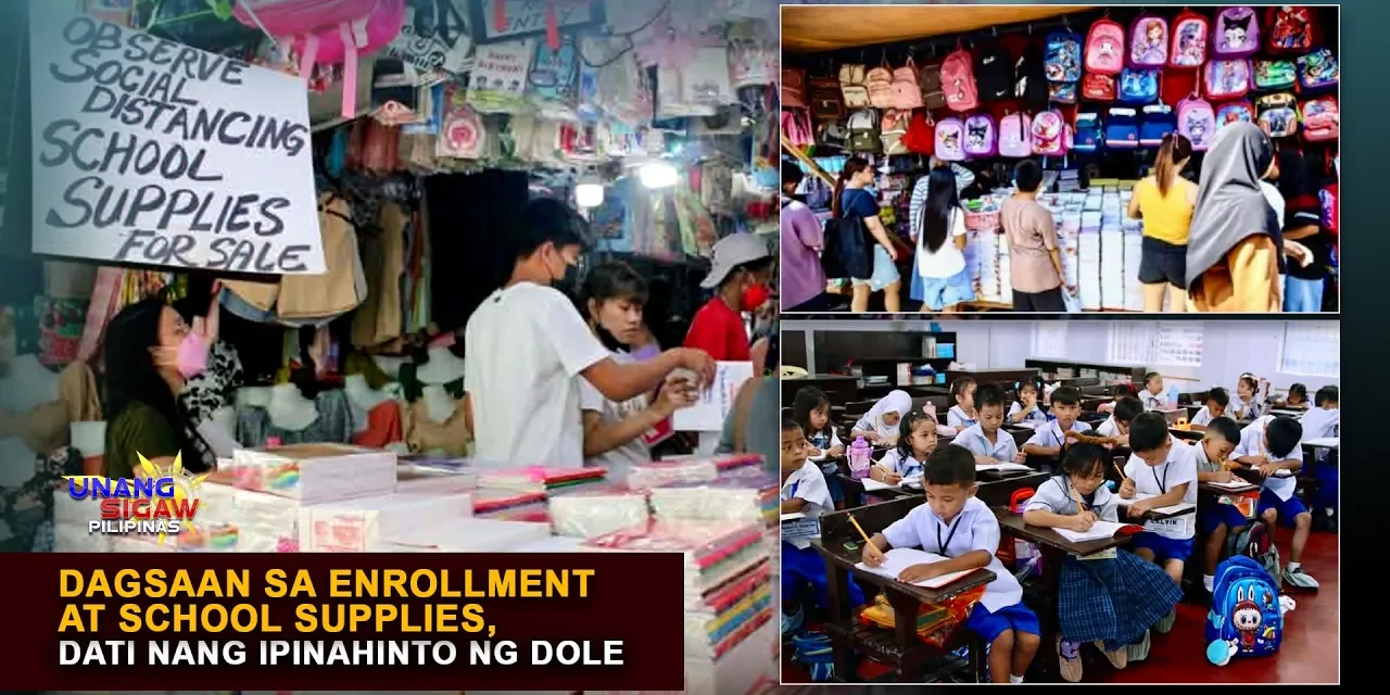 DAGSAAN SA ENROLLMENT AT SCHOOL SUPPLIES, NAGSIMULA NA!