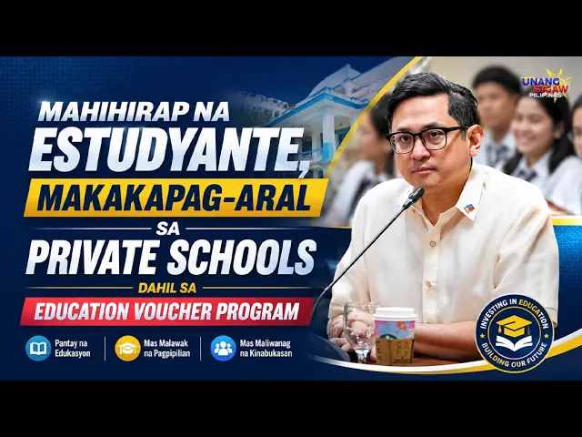 MAHIHIRAP NA ESTUDYANTE, MAKAKAPAG-ARAL SA PRIVATE SCHOOLS DAHIL SA EDUCATION VOUCHER PROGRAM