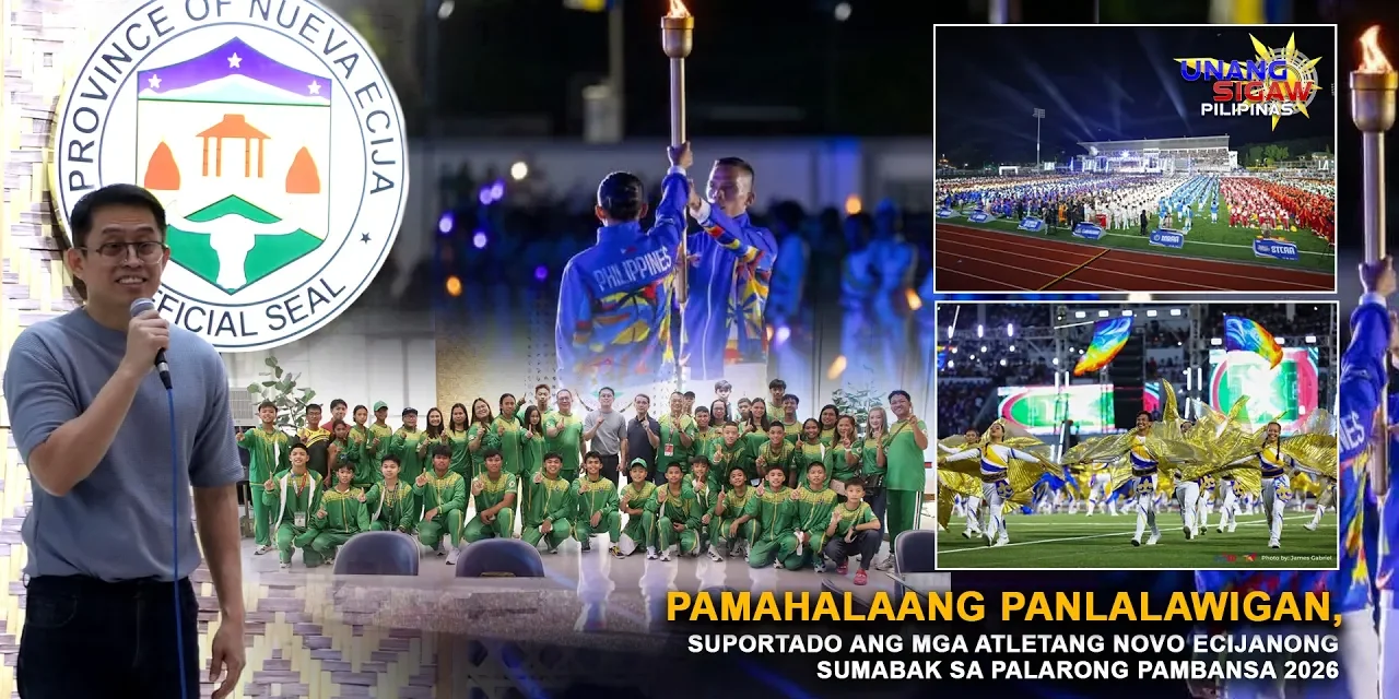 PAMAHALAANG PANLALAWIGAN, SUPORTADO ANG MGA ATLETANG NOVO ECIJANONG SUMABAK SA PALARONG PAMBANSA 2026