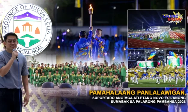 PAMAHALAANG PANLALAWIGAN, SUPORTADO ANG MGA ATLETANG NOVO ECIJANONG SUMABAK SA PALARONG PAMBANSA 2026