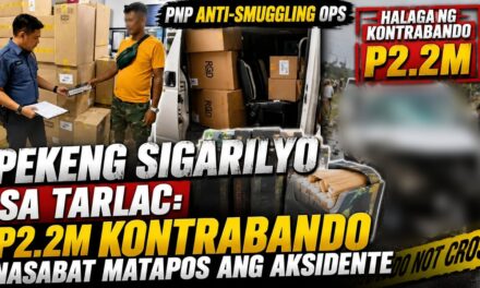 PHP2.2 MILYONG PEKENG SIGARILYO NASABAT SA TARLAC MATAPOS MAHULI SA AKSIDENTE SA KALSADA