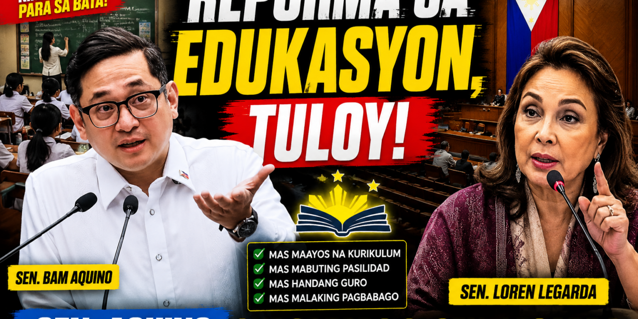 REPORMA SA EDUKASYON, TULOY; SEN. AQUINO, SUPORTADO SI SEN LEGARDA