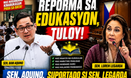 REPORMA SA EDUKASYON, TULOY; SEN. AQUINO, SUPORTADO SI SEN LEGARDA