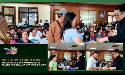 VICE GOV. LEMON UMALI, PINANGUNAHAN ANG PAMAMAHAGI NG TULONG PINANSYAL SA MGA NOVO ECIJANO