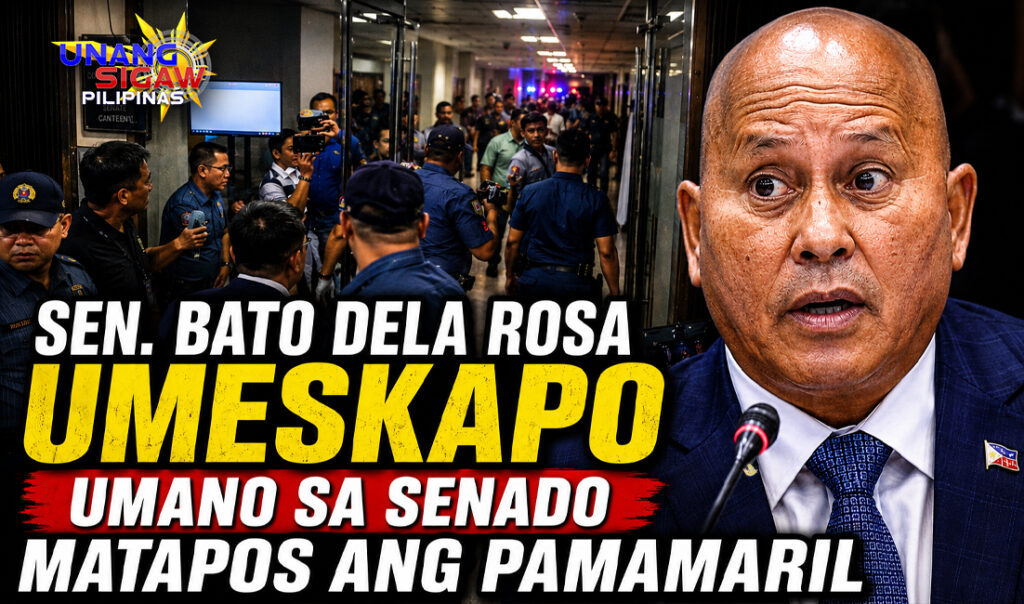 SEN. BATO DELA ROSA UMESKAPO UMANO SA SENADO MATAPOS ANG PAMAMARIL