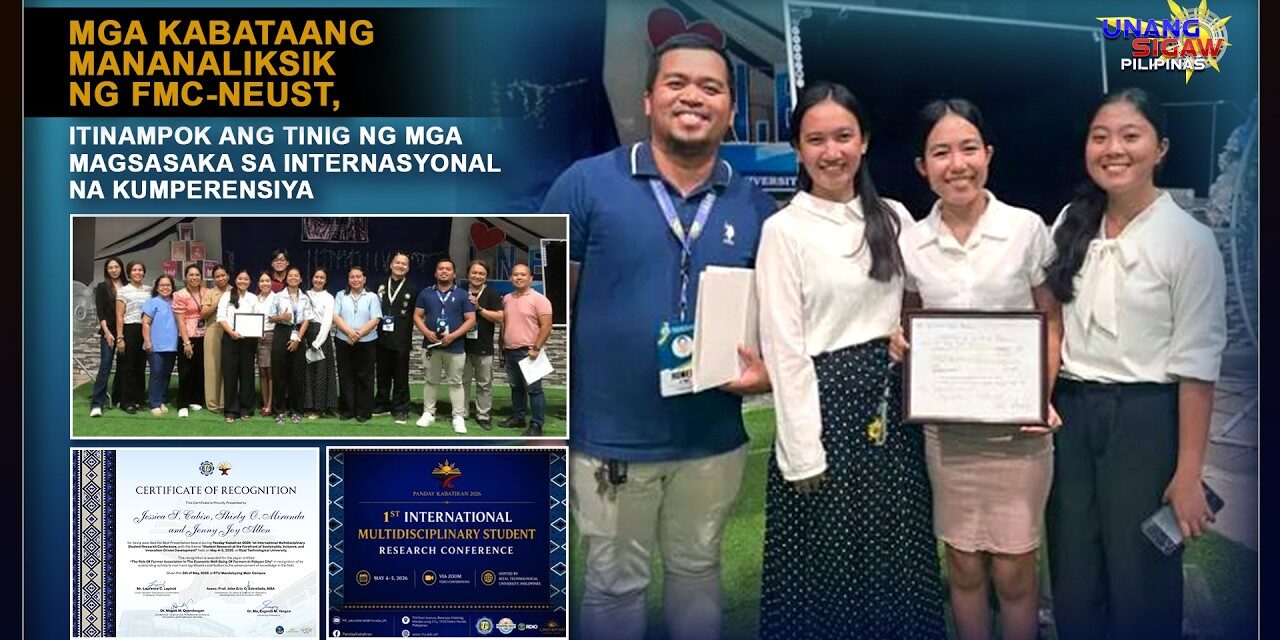 MGA KABATAANG MANANALIKSIK NG FMC-NEUST, ITINAMPOK ANG TINIG NG MGA MAGSASAKA SA INTERNASYONAL NA KUMPERENSIYA