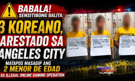 3 KOREANO, ARESTADO SA ANGELES CITY MATAPOS MASAGIP ANG 2 MENOR DE EDAD SA ILLEGAL ONLINE GAMING OPERATION