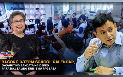 BAGONG 3 TERM SCHOOL CALENDAR, GAGAMITING SANDATA NG DEPED PARA ISALBA ANG KRISIS SA PAGBASA