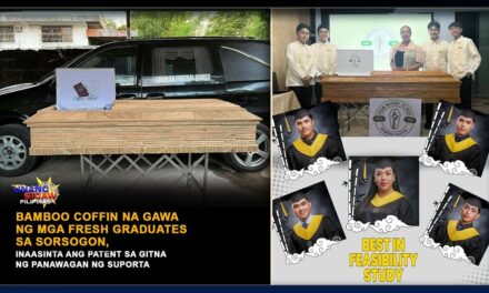 BAMBOO COFFIN NA GAWA NG MGA FRESH GRADUATES SA SORSOGON, INAASINTA ANG PATENT SA GITNA NG PANAWAGAN NG SUPORTA
