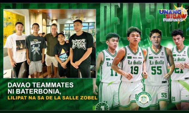 DAVAO TEAMMATES NI BATERBONIA, LILIPAT NA SA DE LA SALLE ZOBEL