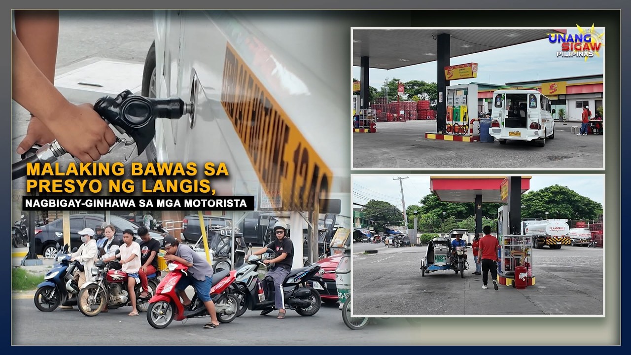 MALAKING BAWAS SA PRESYO NG LANGIS, NAGBIGAY-GINHAWA SA MGA MOTORISTA