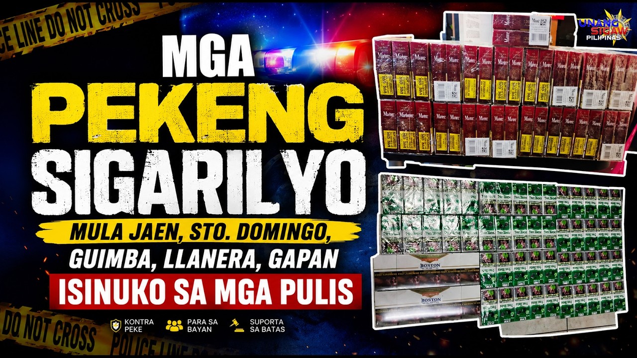 MGA PEKENG SIGARILYO MULA JAEN, STO. DOMINGO, GUIMBA, LLANERA, GAPAN, ISINUKO SA MGA PULIS