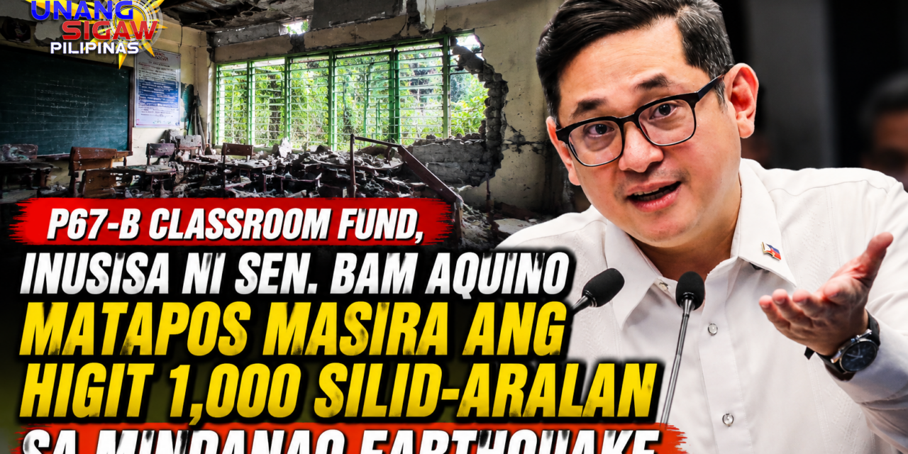 P67-B Classroom Fund, Inusisa ni Sen. Aquino Matapos Masira ang higit 1,000 Silid-Aralan sa Mindanao Earthquake