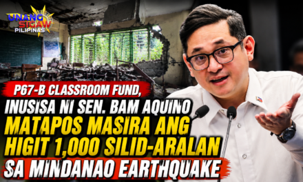 P67-B Classroom Fund, Inusisa ni Sen. Aquino Matapos Masira ang higit 1,000 Silid-Aralan sa Mindanao Earthquake